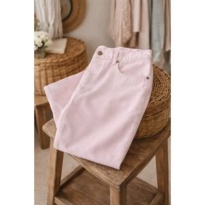 L.L.Bean Women's Light Pink Capri Pants Cropped Cotton Size 14 Casual